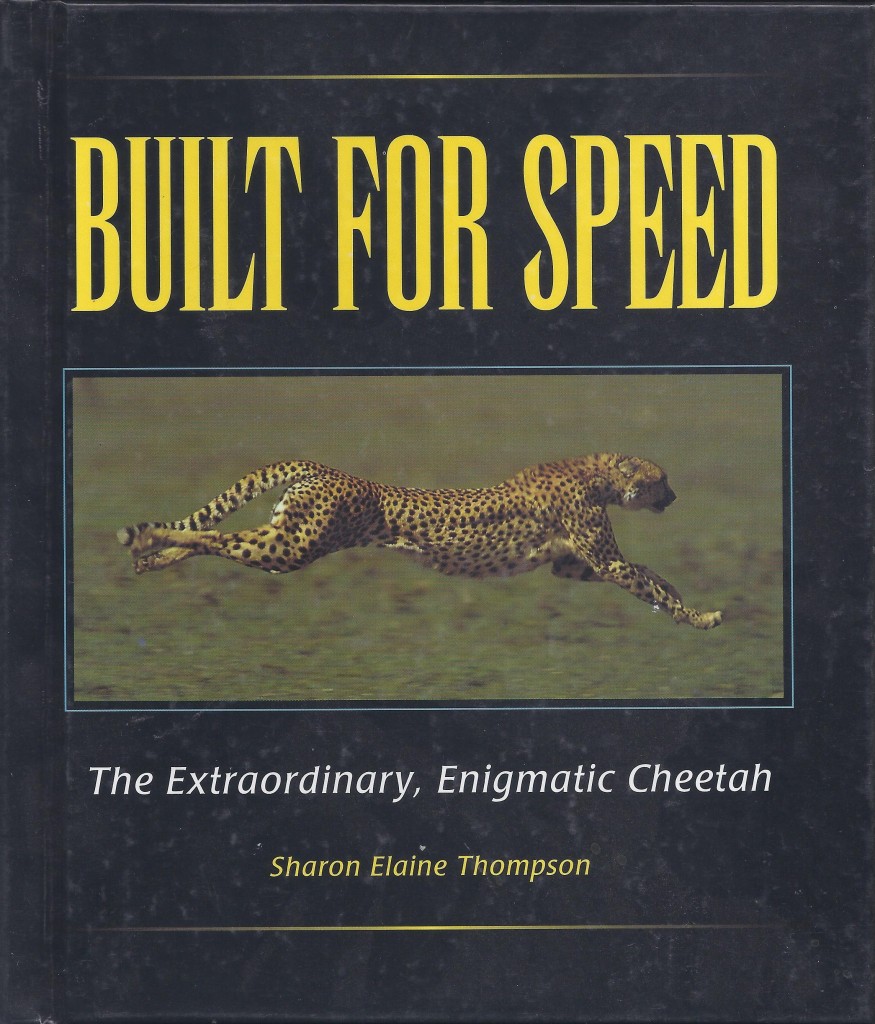 Cover of book showing a running cheetah